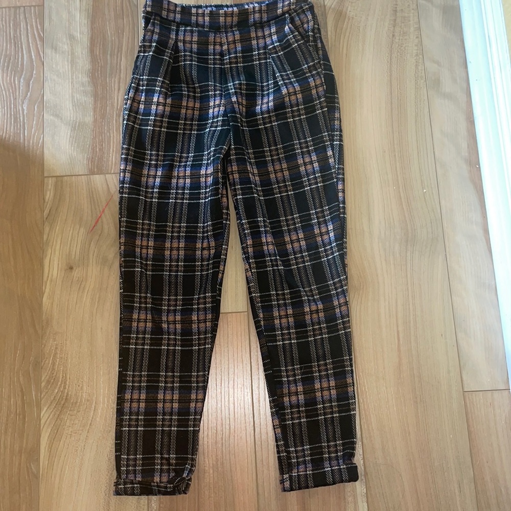practically new plaid pants